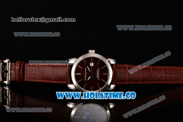 Ulysse Nardin Classico Automatic Steel Case with Stick Markers and Brown Dial - Click Image to Close